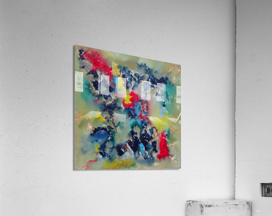 Abstract Paintings: Rainbow Acrylic Print