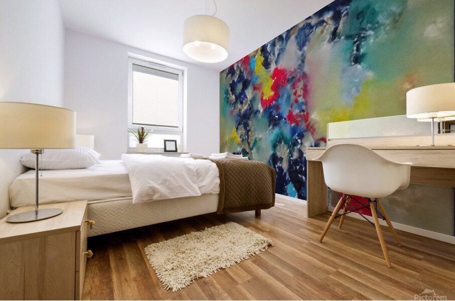 Abstract Paintings: Rainbow Mural print