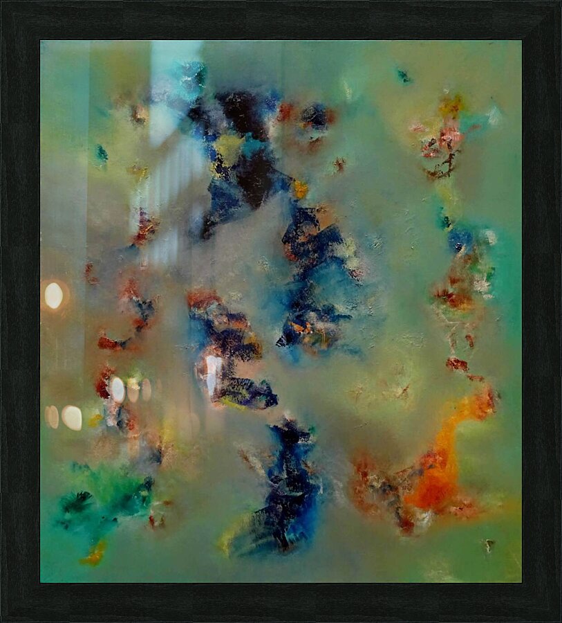 Abstract Paintings: Midnight Sun Picture Frame print