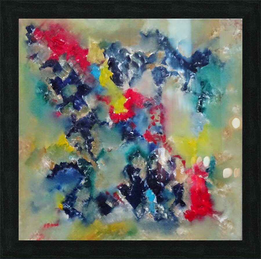 Abstract Paintings: Rainbow Picture Frame print