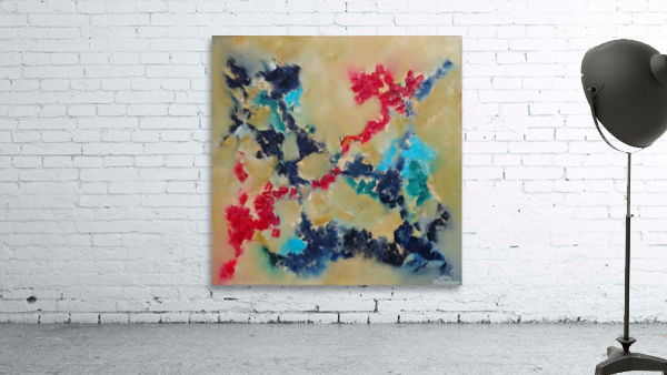 Abstract Paintings: Meeting of Colours Wall Preview