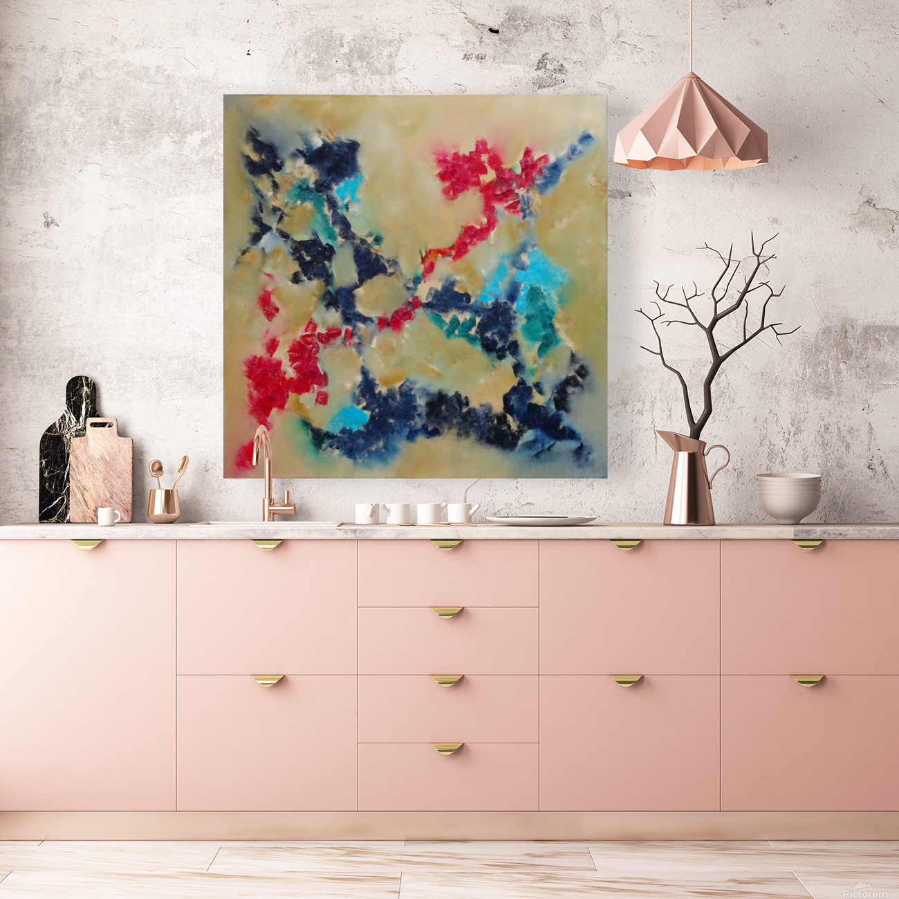 Abstract Paintings: Meeting of Colours Reproduction