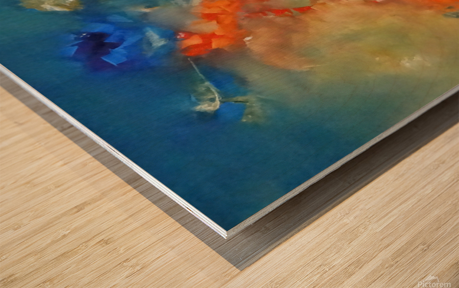 Abstract Paintings: Radiance Wood print