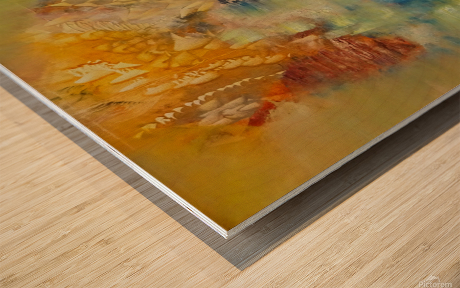 Abstract Paintings: Reflected Soul Wood print