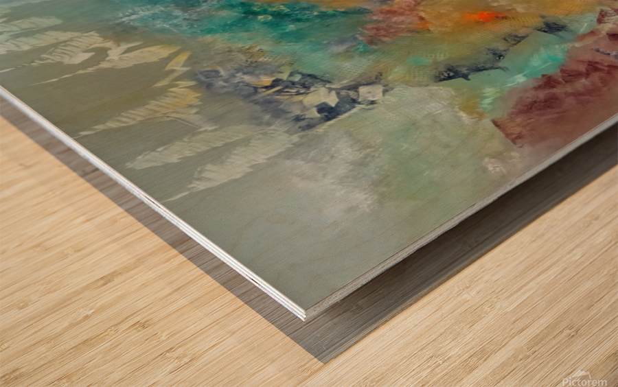 Abstract Paintings: Hide  Seek Wood print