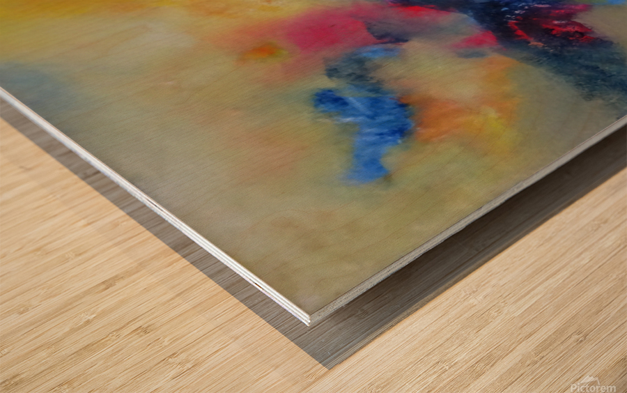 Abstract Paintings: The creation Wood print