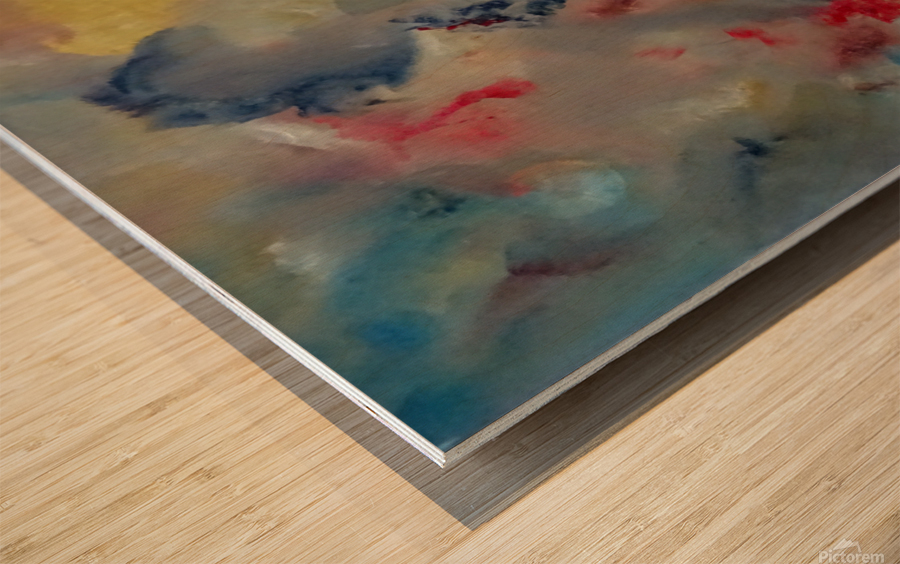 Abstract Paintings: Glowing In The Dark Wood print