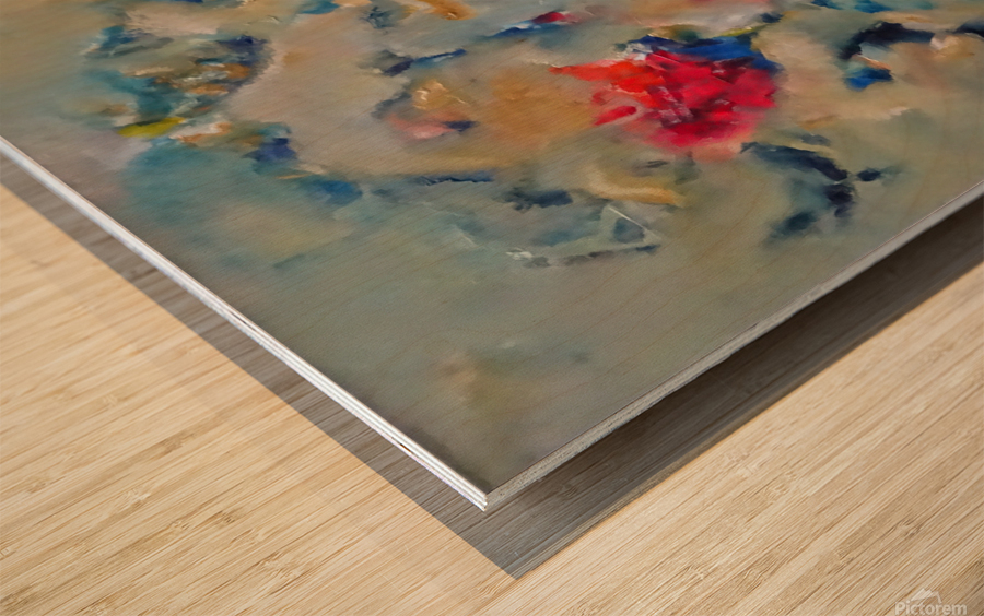 Abstract Paintings: The Distance Between The Time Wood print