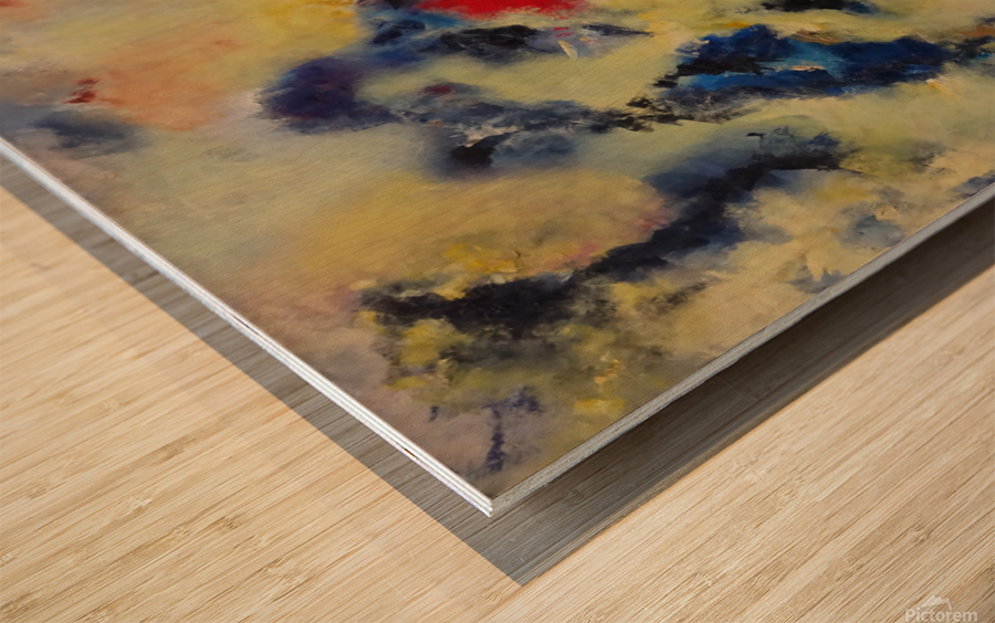 Abstract Paintings: In Some Place Wood print