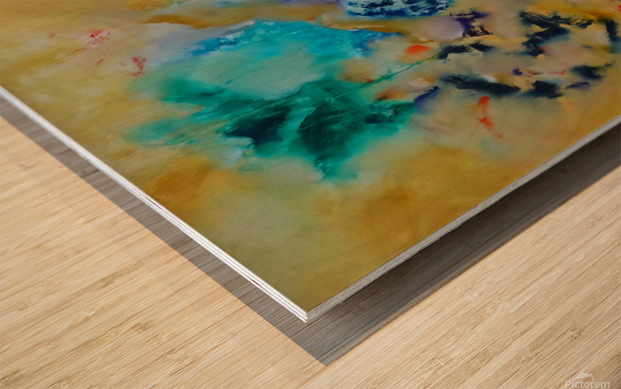 Abstract Paintings: Tiempo de Interrupcion Wood print