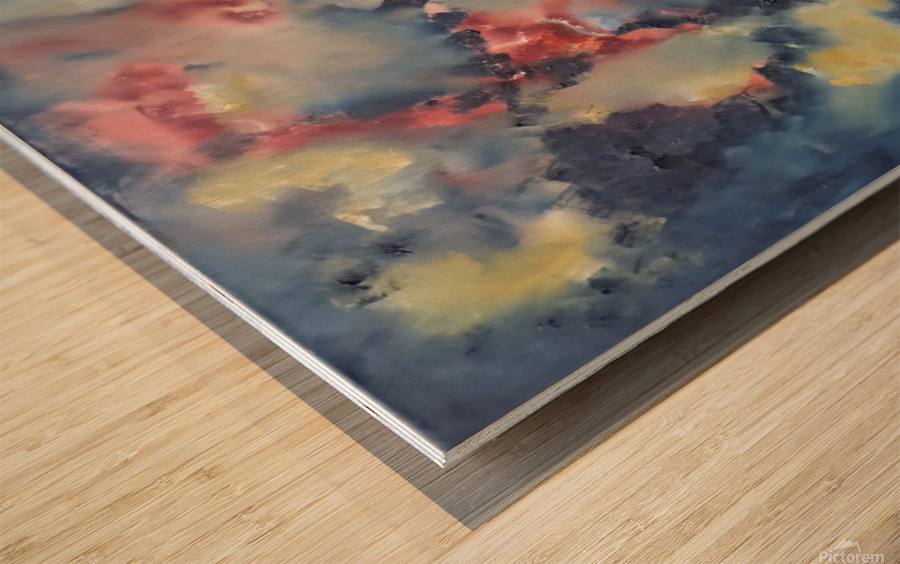 Abstract Paintings: Shattered Memories Wood print