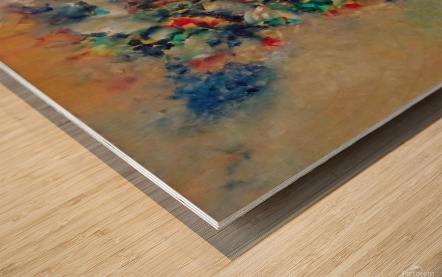 Abstract Paintings: Ricochet Wood print