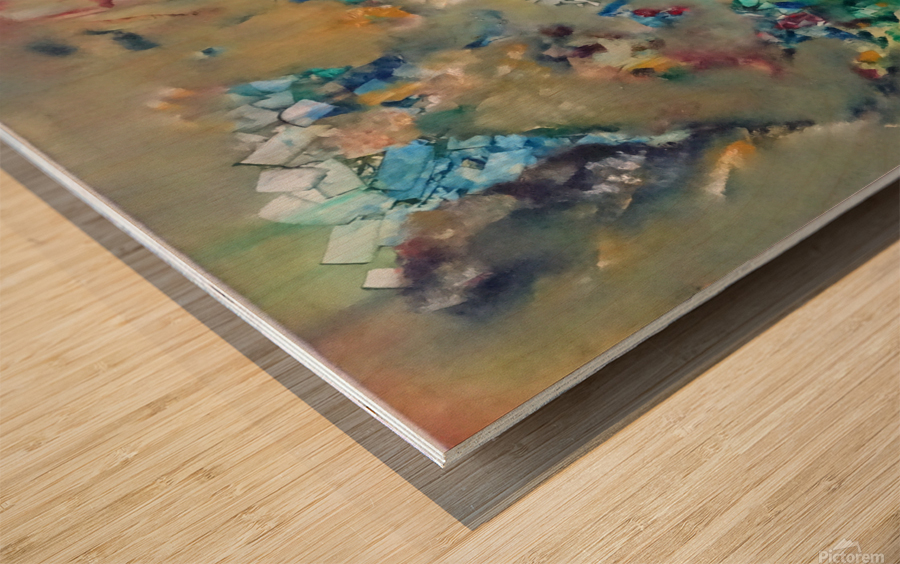 Abstract Paintings: Infinitamente Proximo I Wood print