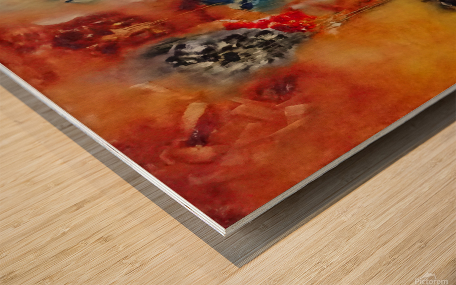 Abstract Paintings: Ruido Visual Wood print