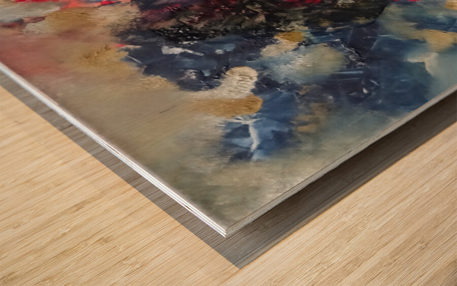 Abstract Paintings: Tango I Wood print