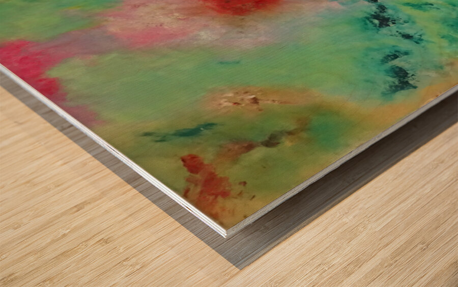 Abstract Paintings: Love Wood print