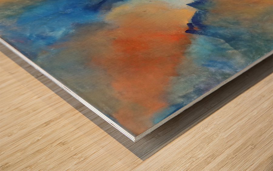 Abstract Paintings: Connected Wood print